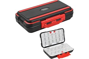 Tibapla Fishing Tackle Box, ABS Waterproof Fishing Lure Box, 30 Compartments Fishing Organizer Box Multifunctional Fishing Bo