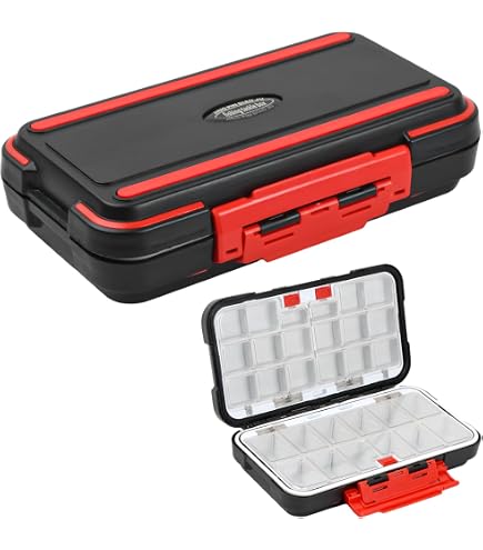 16 tackles box Compartments Double Sided Fishing Tackle Visible Hard Plastic Clear Fishing Lure Bait Squid Jig Minnows Hooks Accessory Storage Case Container (16 Clear) : Sports & Outdoors A waterproof seal is achieved by simply slamming the lid shut ShortStak SOLO Storage Box 16"