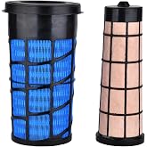 FLTRUCKTOP AT332908 AT332909 Air Filter | Compatible with John Deere Backhoe 310J 310K 315SL 325K 410J Skid-Steer 326D 328D 329E 332E Replaces P611189 P611190