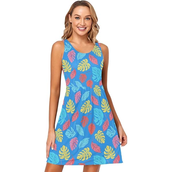 blue flamingo dress Women's Flamingo Quarter-zip Sleeveless Tennis Dresses