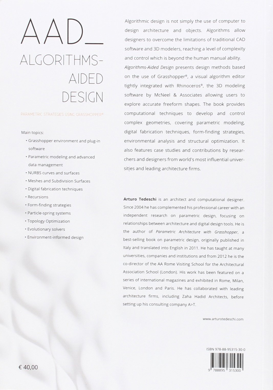 Aad Algorithms Aided Design Parametric Strategies Using Grasshopper 9788895315300 Books Amazon Ca Aad Algorithms Aided Design Parametric Strategies Using Grasshopper 9788895315300 Books Amazon Ca