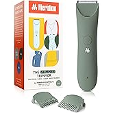 MERIDIAN Slimmer Trimmer – Electric Razor for Women, Bikini Line & Pubic Hair Trimmer, Rechargeable & Waterproof, Painless, Flawless Shave for Sensitive Skin, Gentle, Quiet & Travel-Friendly, Sage