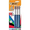 BIC 4-Color Original Retractable Ball Pens, Medium Point (1.0mm), 3-Count Pack, Retractable Ball Pen With Long-Lasting Ink