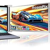 RoamPix Laptop Screen Extender, 15.6" FHD 1080P IPS Portable Monitor for Laptop, Dual Monitor Extender for 13"-17.3" Laptops, Compatible with MacOS, Windows