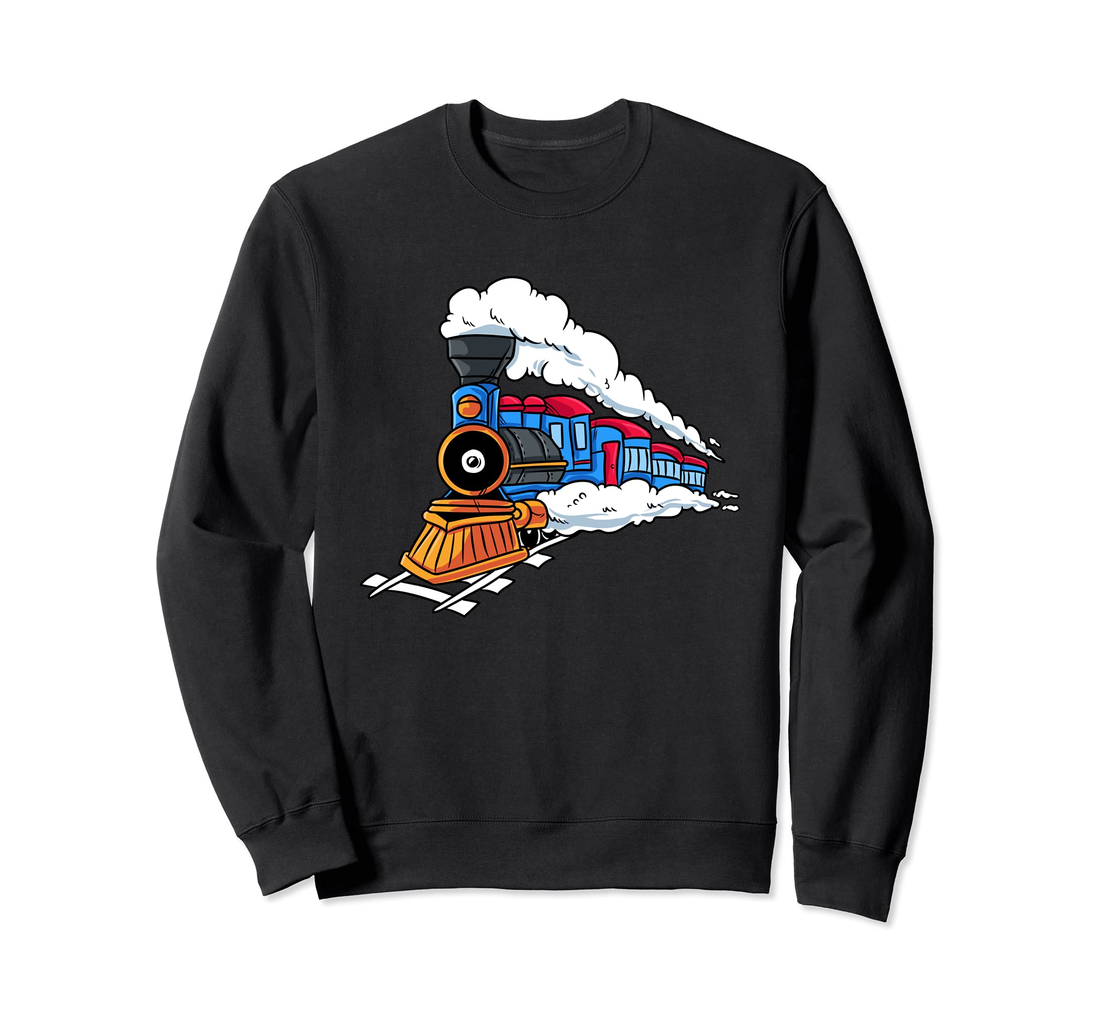 Steam Locomotive Train Gift for Kids Railroad Conductor Sweatshirt