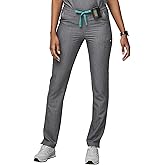 FIGS YOLA Skinny Scrub Pants for Women — Slim Fit, Straight Leg, 11 Pockets 4-Way Stretch, Anti-Wrinkle – Graphite, XXS Regular