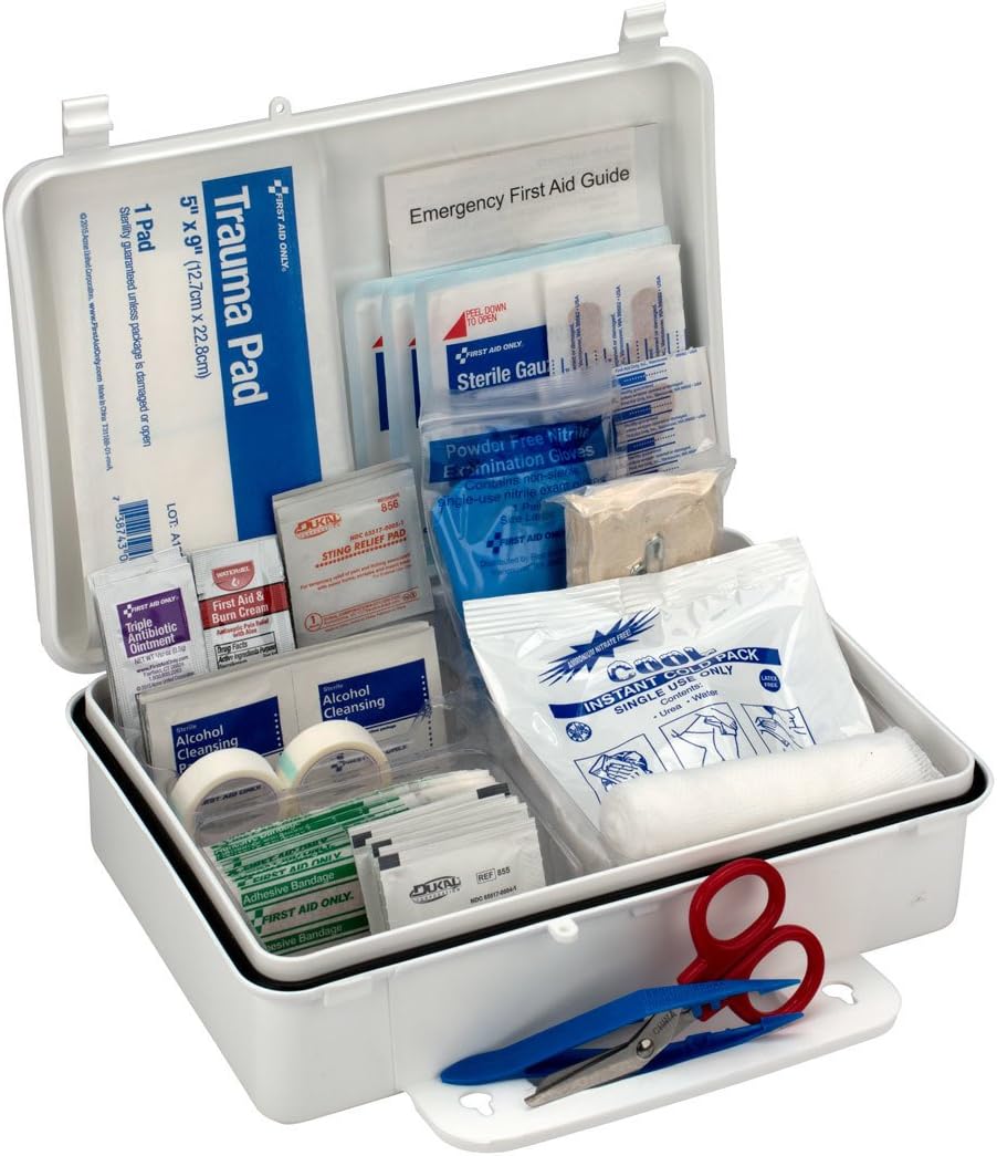 First Aid Only 25 Person OSHA First Aid Kit, Weatherproof Plastic Case