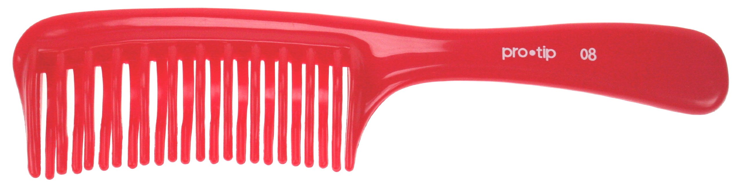 Pro-Tip Professional Detangling Hair Comb, Red, Red