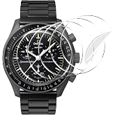 Stanchev Crystal Protector for Moonswatch,Soft TPU Anti-Scratch Screen Protector Compatible with Swatch Omega Moonwatch,HD Clear Screen Protector Cover for Omega x Swatch Moonswatch 5 Pack
