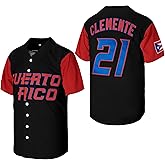 #21 Roberto Clemente Puerto Rico Classic Mens Baseball Jersey Stitched
