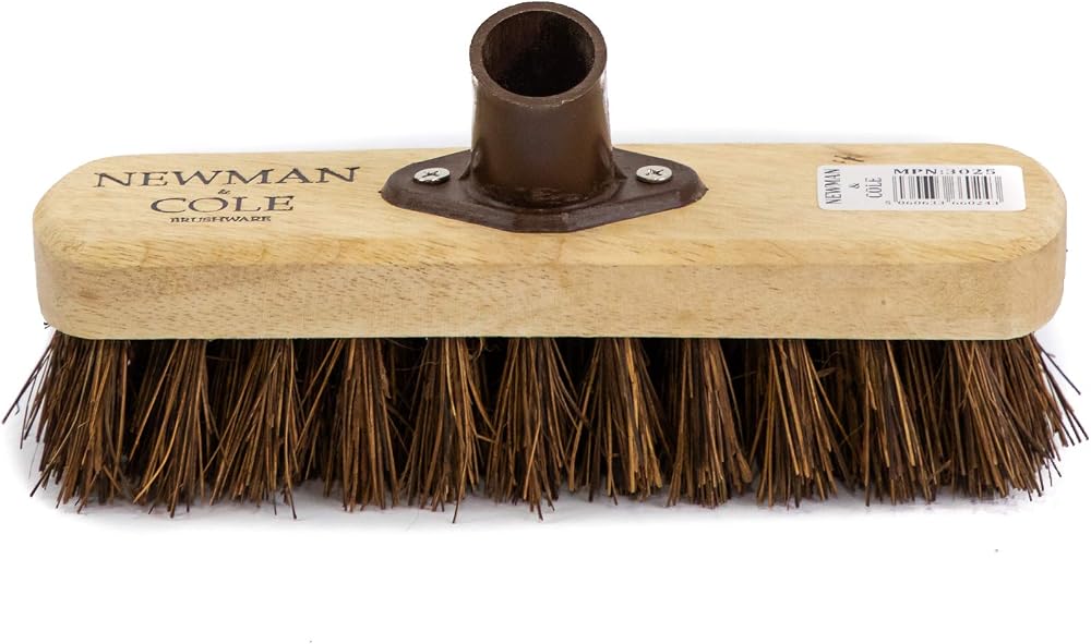 Newman and Cole 9" Stiff Deck Scrub Brush Head for Long Handle