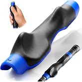 Golf Grip Trainer, Golf Training Aid for Right Hand Builds Muscle Memory | Fits Standard Golf Club Grips from Driver to Wedge, Rubber Anti-Slip, Easy Install, Practice and Warm-Up, All Skill Levels