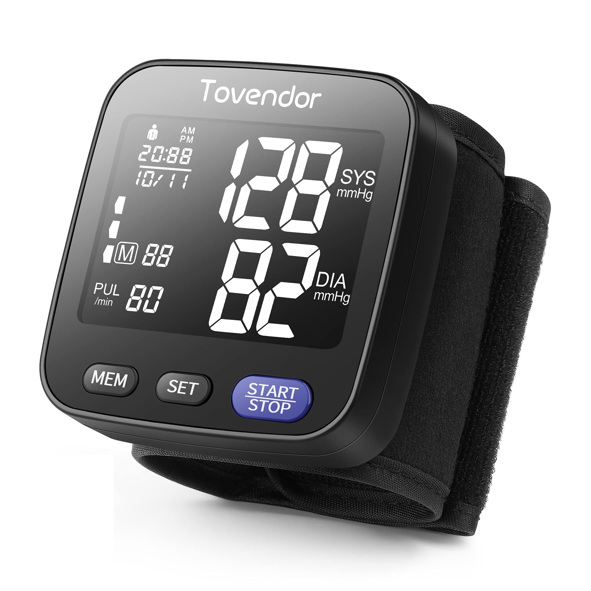 Photo 1 of *MISSING BATTERY COMPARTMEWWNT DOOR* Wrist Blood Pressure Monitor, Tovendor Home Automatic Blood Pressure Cuff Wrist with Portable Carrying Case, 2 * 90 Reading Memory Dual Users Mode, 2 AAA Battery Included