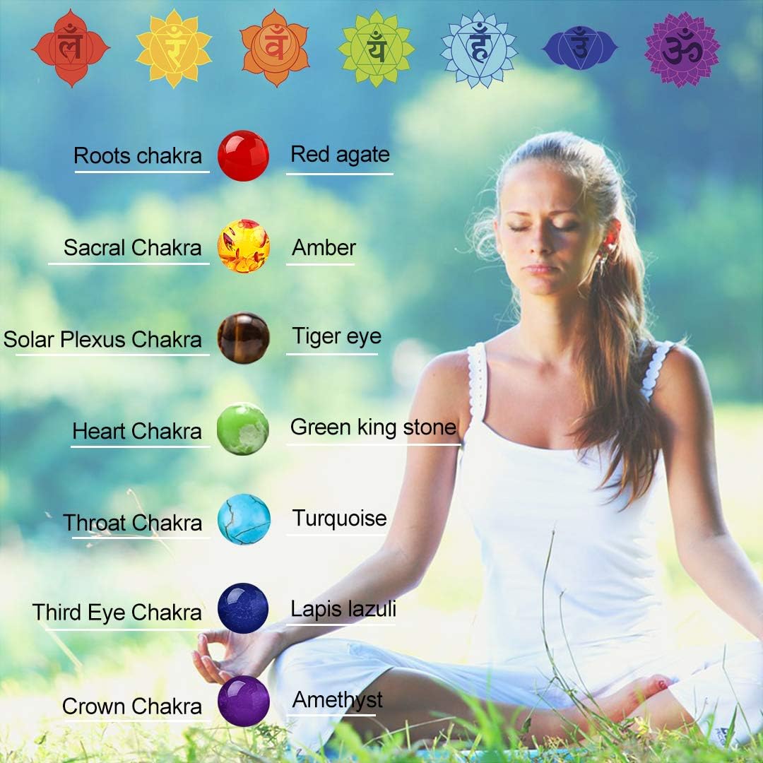 MONOZO Bead Chakra Bracelet - 7 Chakras 8mm Lava Rock Stone Anxiety Bracelet Essential Oil Diffuser Stone Yoga Beads Bracelets Meditation Relax Healing Aromatherapy Bangle for Men Wonmen Kids: Jewelry
