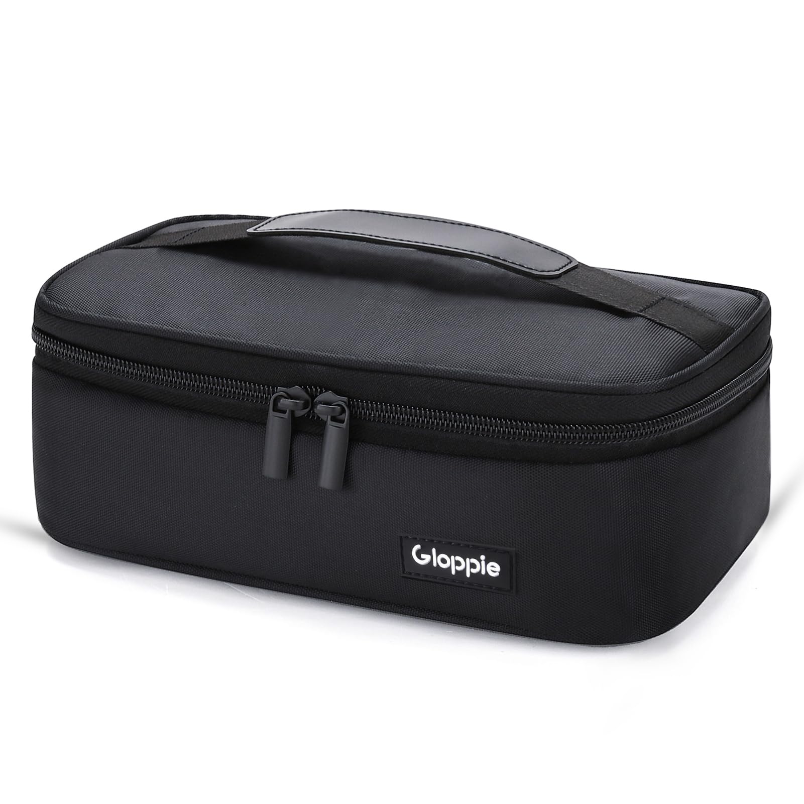 Photo 1 of Gloppie Small Lunch Bag for Adults & Kids - Compact Insulated Lunch Box, Durable & Food-Grade Lining | Portable Cooler for Work, School, Travel (Black)