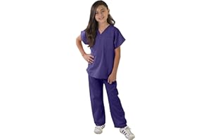 Natural Uniforms Childrens Scrub Set-Soft Touch-Role Play Costume Set (Purple, 8/10)