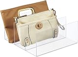 mDesign Clutch Bag Organiser Set of 4 - 3 Slot Handbag Storage Tray view 7