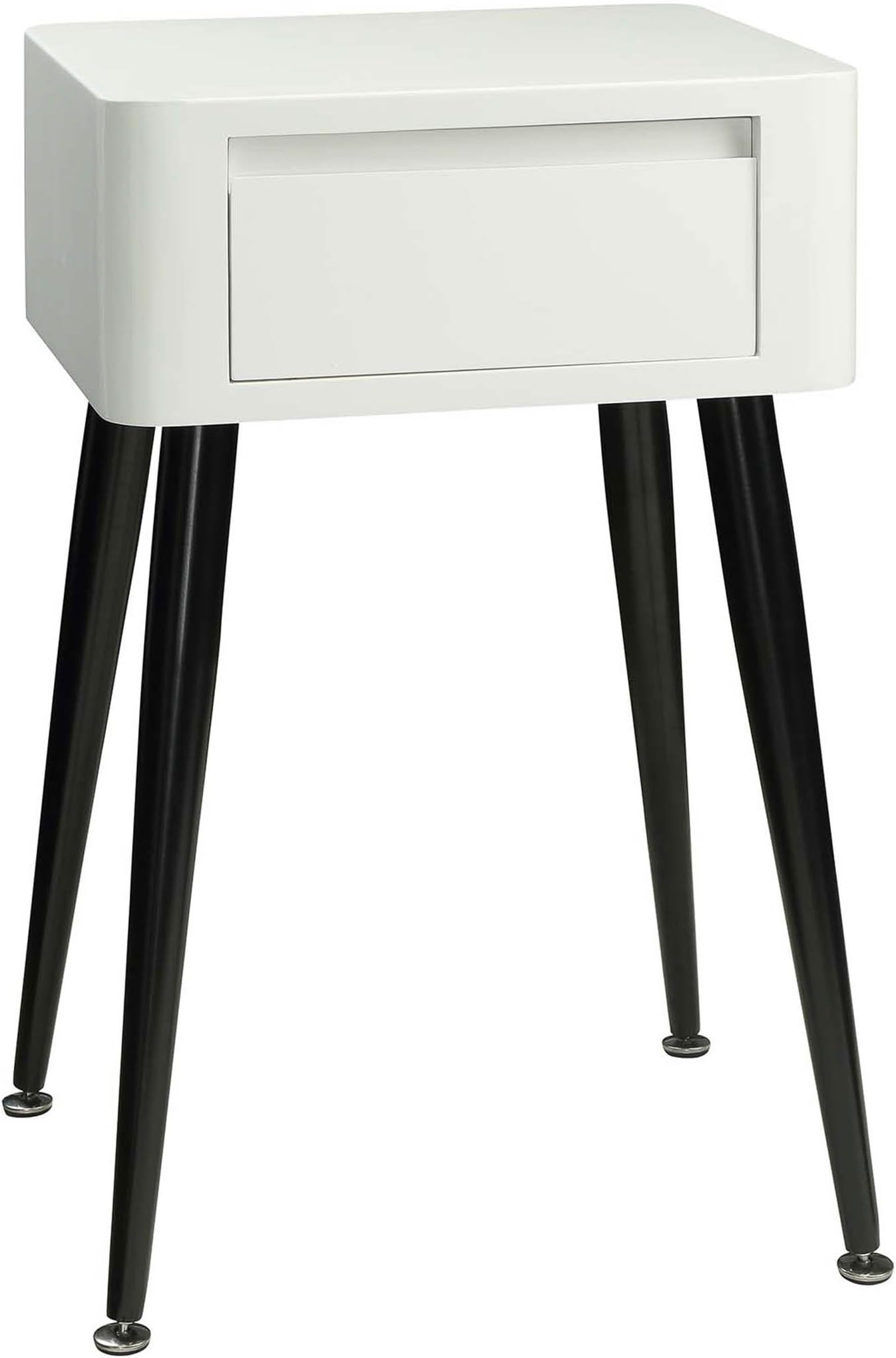 Aspen Leaf Specialties Black and White Side Table with Tall Legs