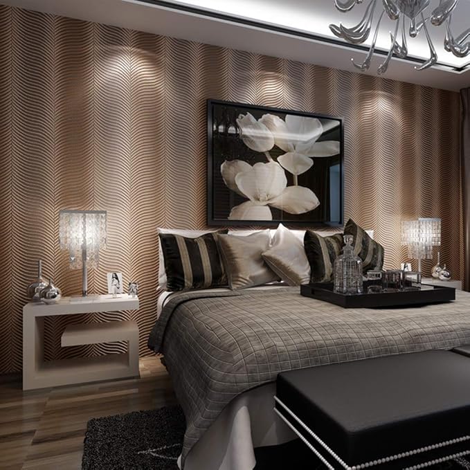 Bitte Modern Einfach Vlies Tapete Wasserbasiert Tinte Beflockung Tapete Wohnzimmer Schlafzimmer Fernseher Hintergrund Wand 3D