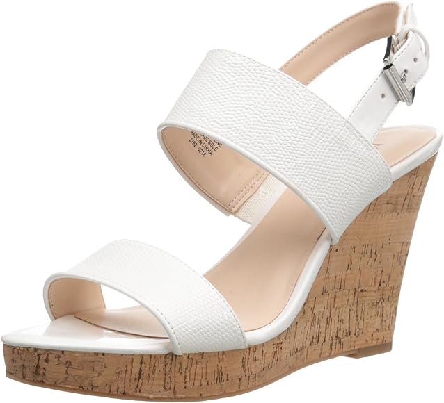 nine west white wedges