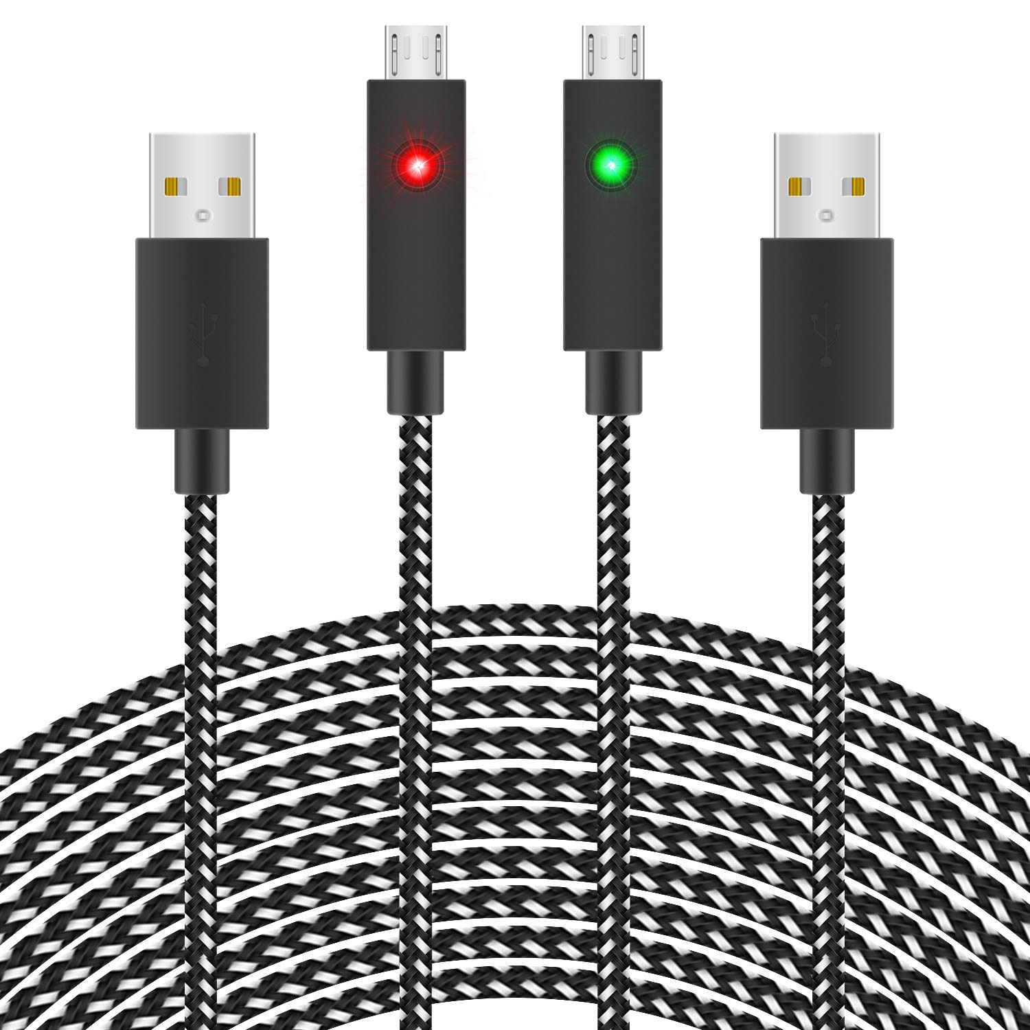 Xbox Controller Charging Cable,2 Pack 10FT Nylon Braided