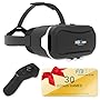 Virtual Reality Headset by NSInew &ndash; Over 30 VR Apps & Bluetooth Remote Included with VR Headset &ndash; Compatible with Apple & Android Phones from 4-6&rdquo; Size &ndash;360&deg; VR Goggles for 3D Games