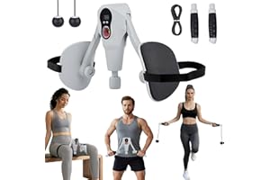 Abahub Inner Thigh Trainer with Display Counter, 0-132 LBF Adjustable Resistance Pelvic Floor Muscle Exerciser, Home Gym Kege