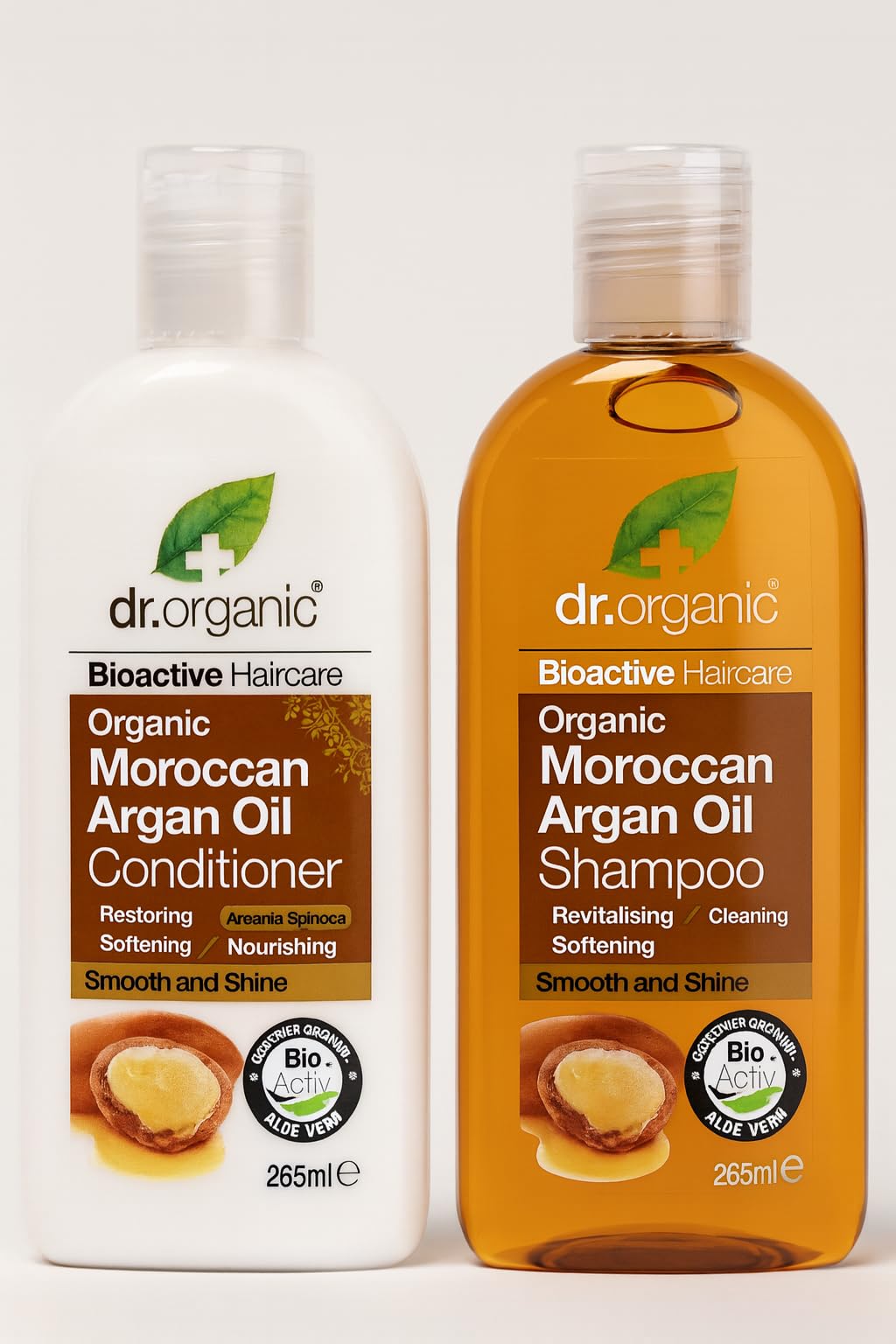 Bizzico Moroccan Argan Oil Shampoo & Conditioner Set - VEGAN, Softening, Nourishing, High Gloss for Dry, Damaged Hair