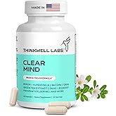 THINKWELL LABS Brain Supplements for Memory and Focus for Women and Men, Focus Supplement, Memory Supplement for Brain, Nootropic with Boron, Huperzine A, Phosphatidylserine (40-in-1, 60 Capsules)