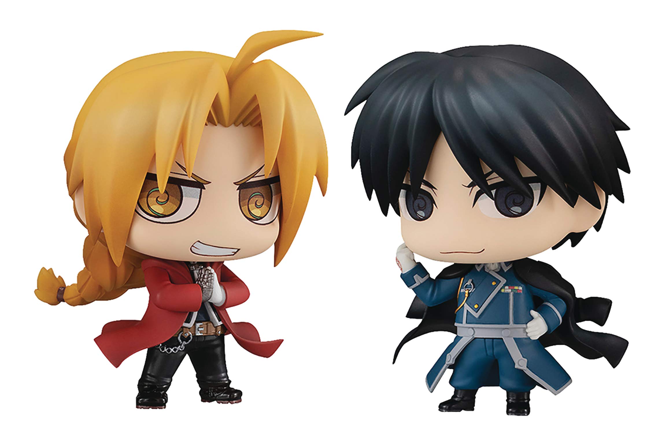 Banpresto -MG827648 Action Figure, ChimiMega Buddy Series: Fullmetal Alchemist, Edward Elric Roy Mustang (Bandai MG827648)