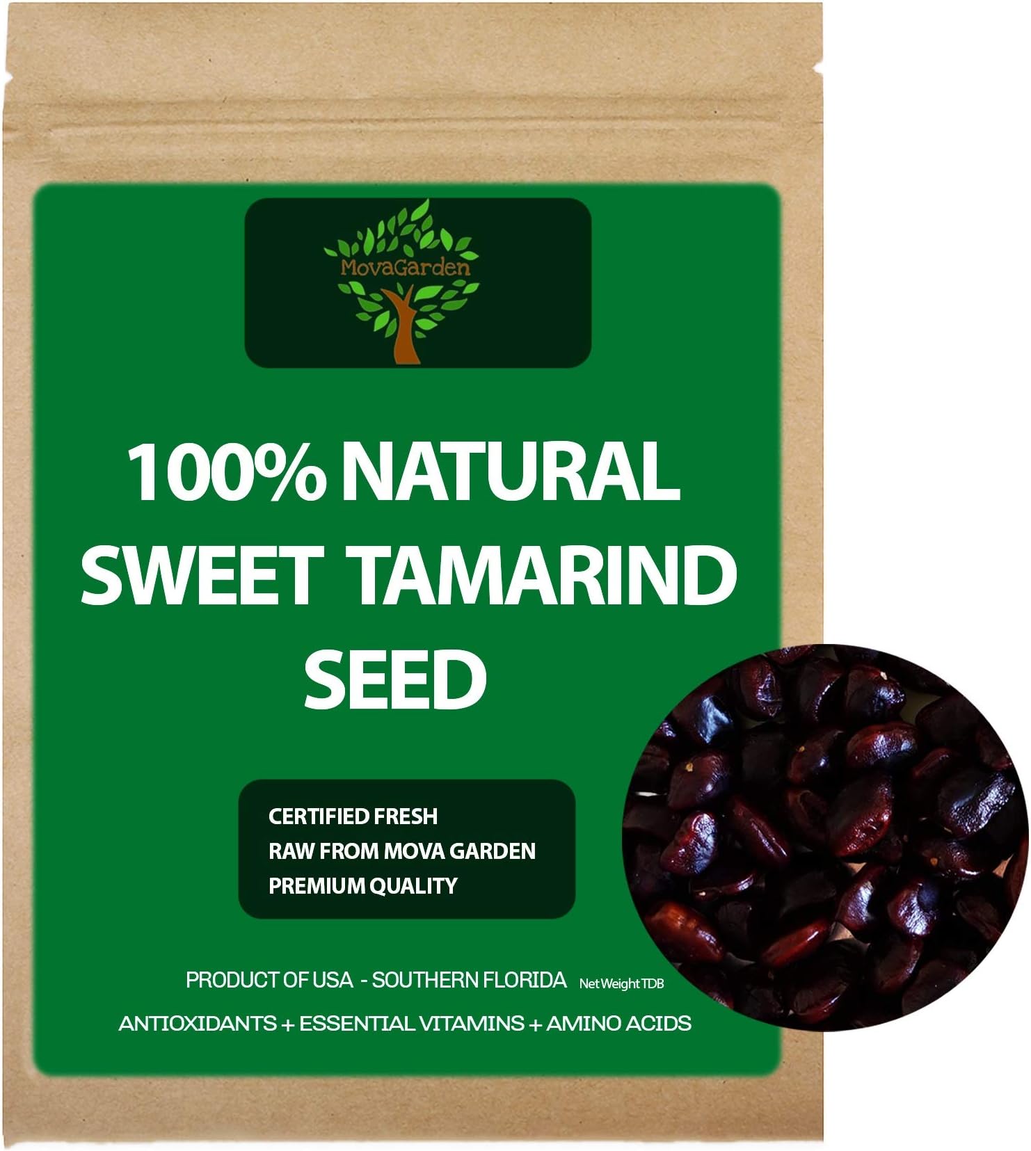 Sweet Tamarind Seeds, Thai Sweet Imli Tamarind Variety, Florida (30 Sweet Tamarind Seeds)