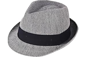 HONCO DIRECT Summer Panama Straw Fedora Hats for Men Women Trilby Hat Foldable Roll Up Short Brim Panama Beach Hat