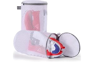 Kimmama Shoe Washing Machine Bag, Laundry Bags Mesh Wash Bags, Net Washer Sack with Zipper, Dryer Pouch for Cleaning and Dryi