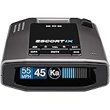 ESCORT IX Laser Radar Detector - Auto Learn Protection, Extreme Long Range, Bluetooth, Voice Alerts, OLED Display, Escort Live, Black
