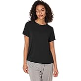 GYS Women's Pajama Tops Bamboo-derived Viscose Soft Comfy Short Sleeve Basic Lounge Tops