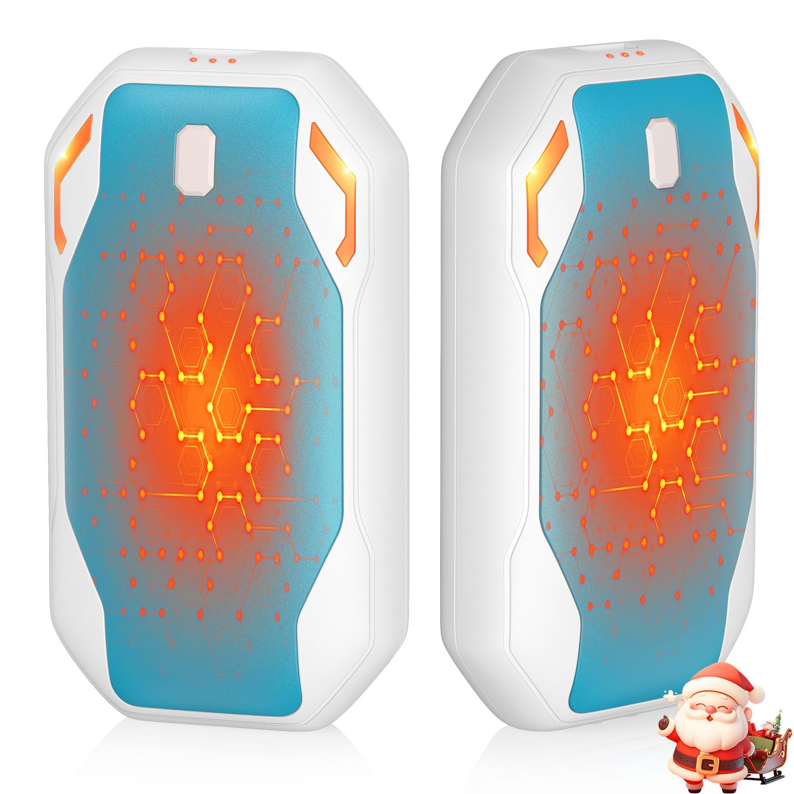 Hand Warmers Rechargeable, 2 Pack 6000mAh，Electric Hand Warmer with 3 Heating Modes USB Reusable Split Portable Hand warmer Perfect for Outdoors, Warm Gifts for Women Men