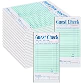 ZPARIK 48 Pack Green Guest Checks Books for Servers Server Note Pads, Waiter Checkbook, Waitress Notepad for Restaurants, Paper Checks 50 Sheets/Pack, 2400 Total Tickets