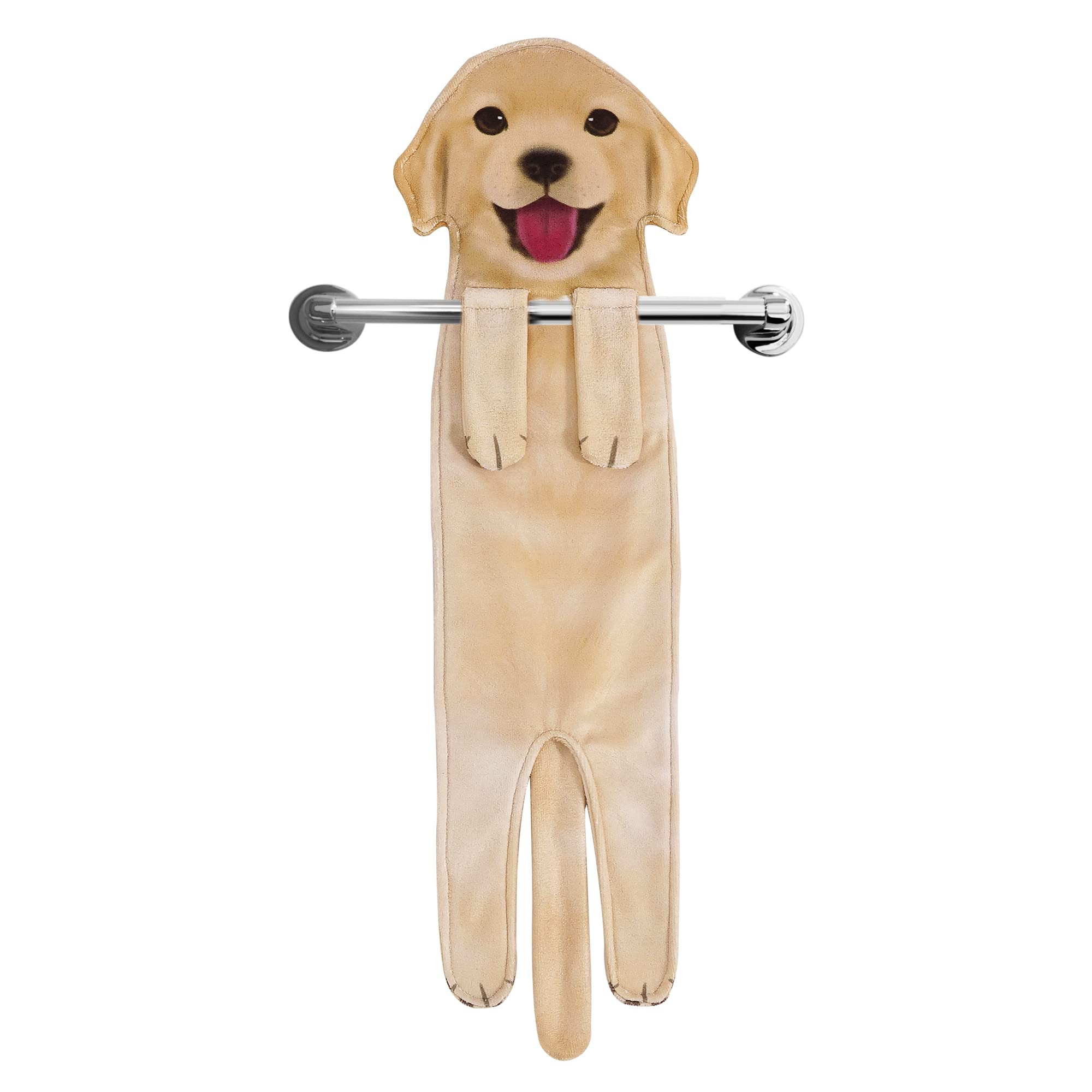 Golden Retriever Dog Funny Hand Towels for Bathroom Kitchen -Cute Decor Dog Dad Mum Women Fathers Mothers Day Easter Gifts Decorative Hanging Washcloths Face Towel -New Home Gifts for Dog Lovers