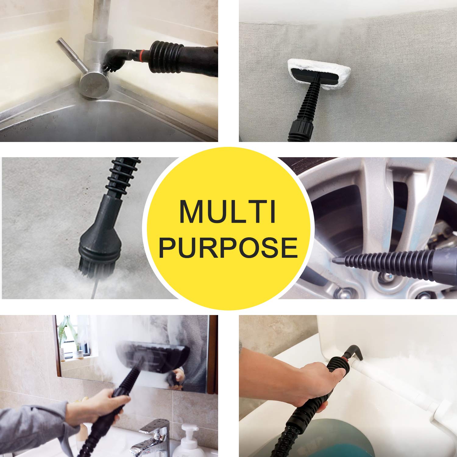 Seggiolini Auto Pulitore a Vapore Portatile Cucina Moquette Giallo B MLMLANT  Pulitori a Vapore Portatili Multiuso con 11 Accessori per Rimuovere Macchie  Tende Cimici Aspirapolvere a vapore Utensili elettrici da giardino  berjaya.edu.my
