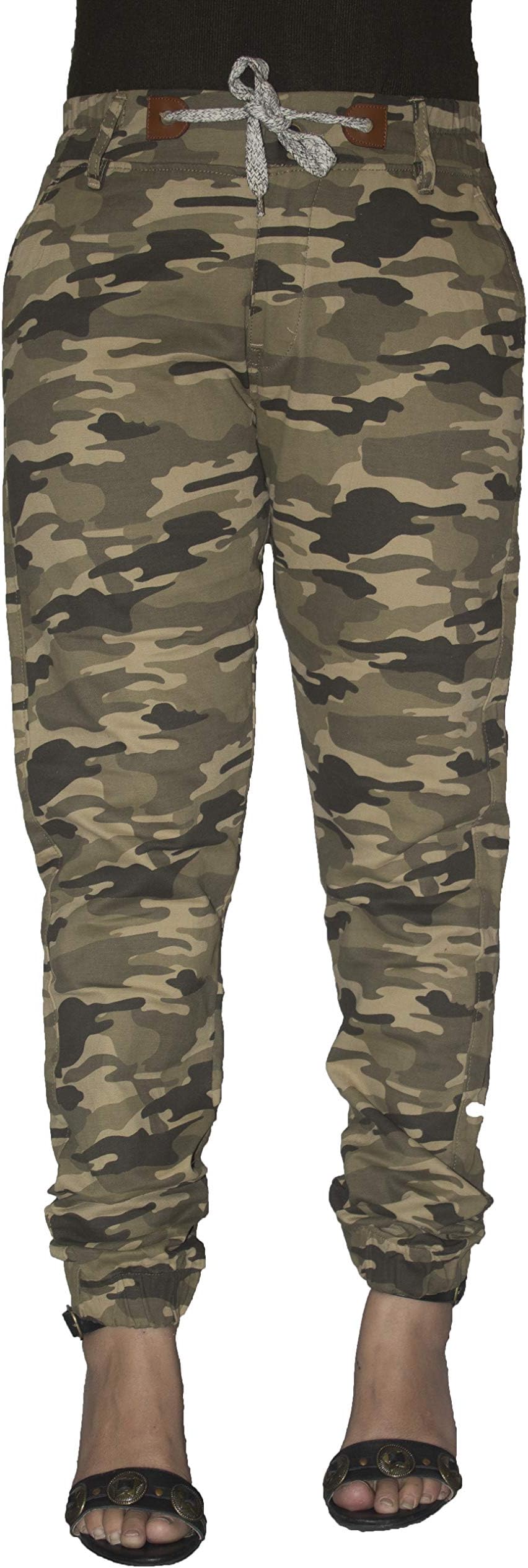 Rang Rangeeli Camo Cargo for Women Camouflage Pants Cargo Trousers for Women (Large)