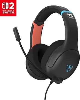 Airlite Fit Noir Anthracite Casque de Gaming Filaire sous Licence Officielle pour Nintendo Switch 2, Nintendo Switch Lite - Modèle OLED