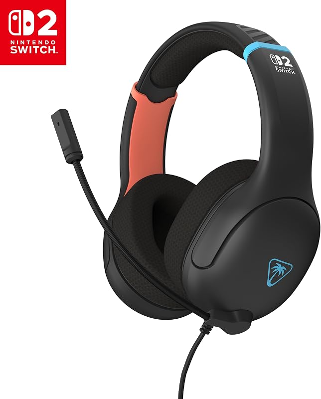 Airlite Fit Noir Anthracite Casque de Gaming Filaire sous Licence Officielle pour Nintendo Switch 2, Nintendo Switch Lite - Modèle OLED