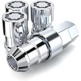 ESA 4 Chrome M12x1.25 Wheel Locks With Key Mag/Flat Seat For Nissan Toyota-1048536
