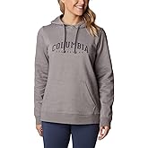 Columbia Women's Trek Graphic Hoodie, Light Grey Heather/CSC Collegiate, X-Small