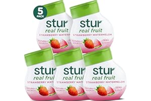 Stur Liquid Water Enhancer | Strawberry Watermelon | Naturally Sweetened | High in Vitamin C & Antioxidants | Sugar Free | Zero Calories | Keto | Vegan | 5 Bottles, Makes 120 Drinks