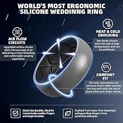 Egnaro Silicone Ring Men 1/4/5/6/7 Multipack of