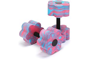 Jellydog Toy Aquatic Exercise Dumbbells, 2PCS Aqua Fitness Barbells, Flowers High-Density EVA-Foam Water Workouts, Pool Weights Dumbbells Set for Water Exercise, Aerobics Weight Loss, Pool Fitness