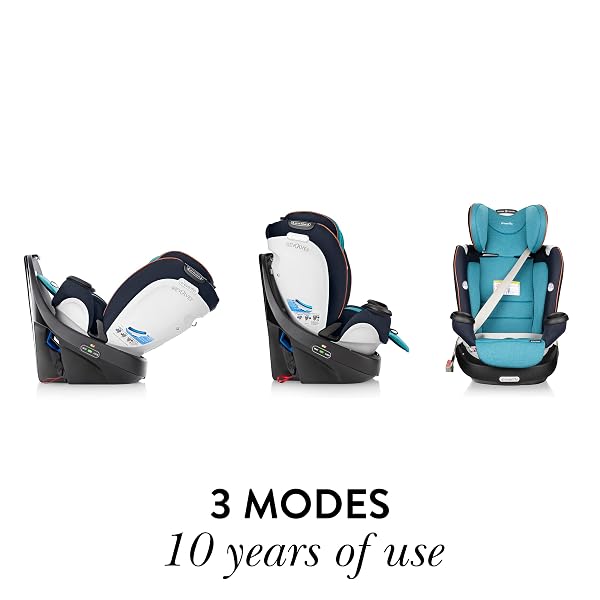 EVENFLO REVOLVE360 EXTEND CONVERTIBLE CAR SEAT WITH 360 DEGREE ROTATION, EXTENDED REAR-FACING, FORWARD-FACING, BOOSTER MODE, AND SECURE LATCH INSTALL, AINSLEY