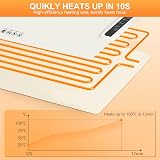 Aofesel Electric Warming Tray Foldable Silicone Food Mat 3 Temp 3 Timer view 7