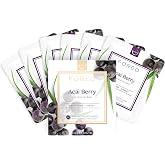 FOREO Acai Berry UFO Activated Facial Mask, 6 pack, UFO Compatible | Face mask, hydrating mask, acai berry, antioxidant, dry skin, mature skin, shea butter, plumping, smoothing, UFO compatible